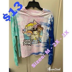 NEW WITH TAGS LONG SLEEVE RUGRATS TOP SIZE M 2X 3X